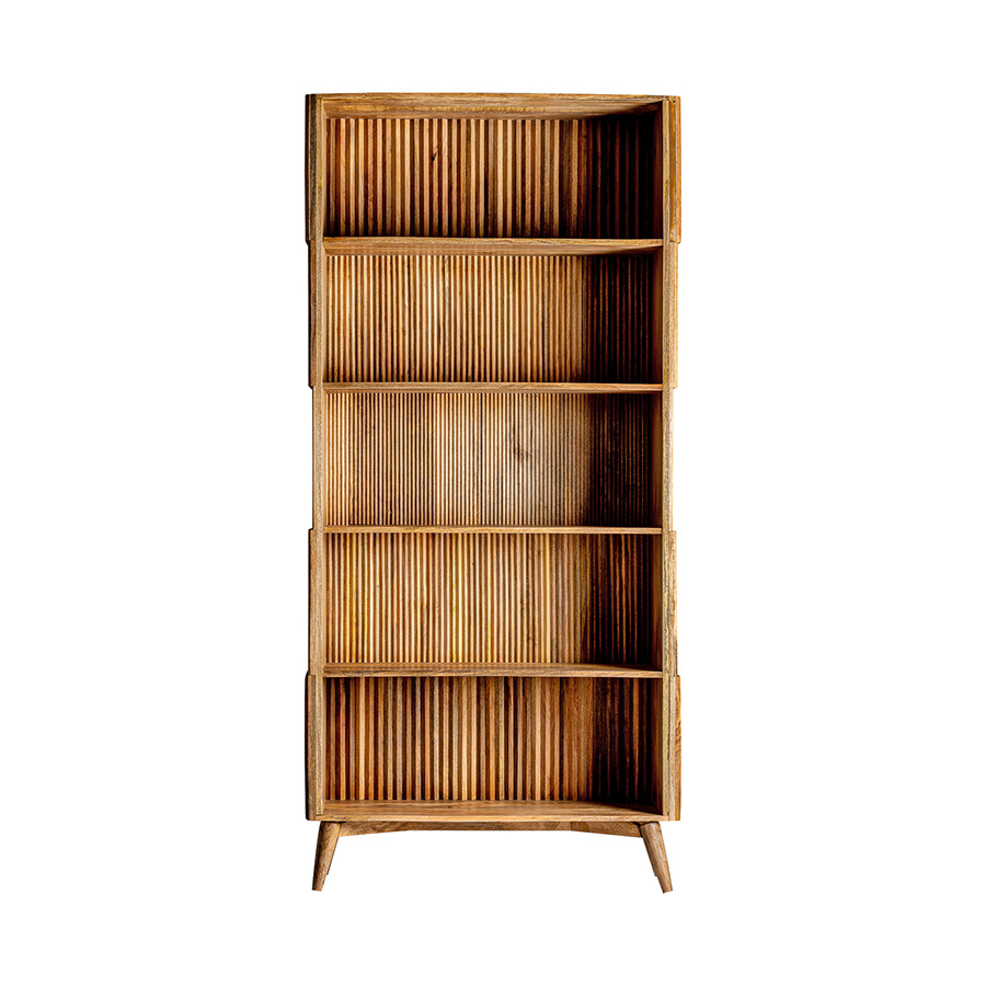 Librería plissé wood