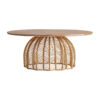 Mesa de centro plissé rattan