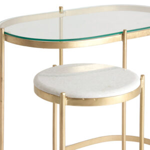 combinado con vidrio y mármol. Producto desmontable.