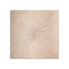 Cuadro Carel de estilo contemporáneo fabricado en lienzo en color beige con acabado artesanal combinado con madera de pino en color marrón claro.