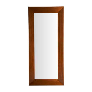 Espejo rectangular nabur de estilo art deco fabricado en madera de abeto en color miel combinado con espejo y madera dm.