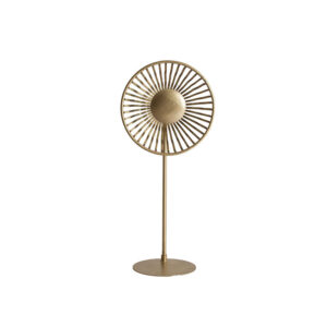 Lámpara de pie redonda zug de estilo art deco fabricado en hierro en color oro. Producto desmontable.