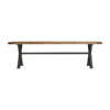 Mesa comedor pinsk en color natural de estilo industrial. Fabricado en madera de pino reciclado combinado con hierro.