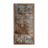 Panel decorativo de estilo étnico fabricado en madera de mango en color marrón con acabado envejecido.