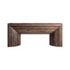 Consola toigne de estilo contemporáneo fabricado en madera tropical en color marrón con acabado envejecido.