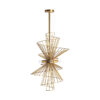 Lámpara de colgar stowe en color oro de estilo art deco. Fabricado en hierro. Producto desmontable.
