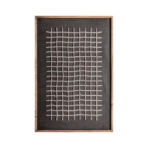 Panel decorativo siegen de estilo contemporáneo fabricado en madera de pino reciclado en color tonos oscuros.