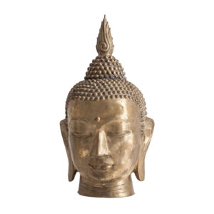 Busto budha en color oro de estilo oriental. Fabricado en bronce.