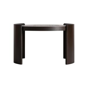Centro de mesa Neuvic de estilo art deco fabricado en chapa de roble en color marrón combinado con madera dm.