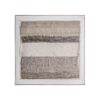 Cuadro Bavois de estilo contemporáneo fabricado en lienzo en color blanco roto combinado con madera de pino en color marrón claro en color tonos en marrón.