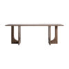 Mesa comedor lennik de estilo contemporáneo fabricado en madera de fresno en color marrón combinado con chapa de madera.