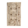 Panel decorativo askale de estilo étnico fabricado en madera de teka en color marrón con acabado envejecido.