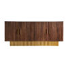 Aparador Mesia de estilo art deco fabricado en madera de mango en color marrón en color oro.