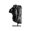 Busto Zeus de estilo provenzal fabricado en resina en color negro. Producto desmontable.