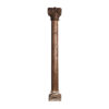 Columna Achah de estilo étnico fabricado en madera de teka en color marrón con acabado envejecido. Producto desmontable.