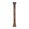 Columna Baraka de estilo étnico fabricado en madera de teka en color marrón con acabado envejecido. Producto desmontable.