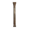 Columna Haesel de estilo étnico fabricado en madera de teka en color marrón con acabado envejecido. Producto desmontable.
