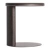 Mesa auxiliar Pravia de estilo contemporáneo fabricado en madera dm en color marrón combinado con madera contrachapada en color marrón y hierro.