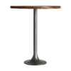Mesa bar Tyler de estilo vintage fabricado en hierro en color gris combinado con madera de mango en color natural. Producto desmontable.