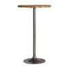 Mesa bar Tyler de estilo vintage fabricado en hierro en color gris combinado con madera de mango en color natural. Producto desmontable.