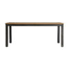 Mesa comedor Courry de estilo industrial fabricado en madera de mango en color marrón combinado con hierro en color negro. Producto desmontable.