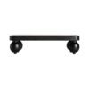 Mesa de centro zeniva de estilo contemporáneo fabricado en madera de mango en color negro combinado con acero. Producto desmontable.