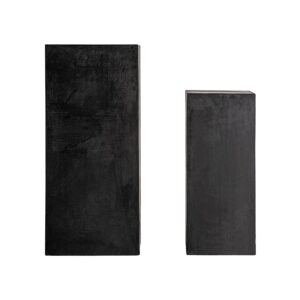 Peana j 2 Elio de estilo industrial fabricado en terracota en color negro.