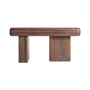 Consola loreur de estilo contemporáneo fabricado en madera de acacia en color marrón.