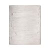 Cuadro Egil de estilo contemporáneo fabricado en lienzo en color blanco roto con acabado artesanal combinado con madera de pino en color blanco.