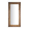 Espejo Norvik de estilo contemporáneo fabricado en madera de olmo en color marrón combinado con espejo.