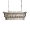 Lámpara de colgar Vercana de estilo vintage fabricado en cristal en color gris combinado con hierro en color bronce. Producto desmontable.