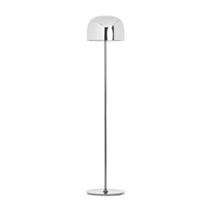 Lámpara de pie de estilo art deco fabricado en cristal en color negro combinado con latón y acrílico. Producto desmontable.