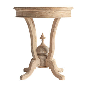 Mesa auxiliar vouxell de estilo étnico. Fabricado en madera de teka en color marrón.