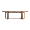 Mesa comedor Norvik de estilo contemporáneo fabricado en madera de olmo en color marrón. Producto desmontable.