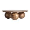 Mesa de centro bocksberg de estilo contemporáneo fabricado en madera de mango en color marrón.