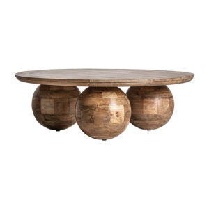 Mesa de centro bocksberg de estilo contemporáneo fabricado en madera de mango en color marrón.