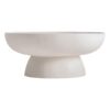 Mesa de centro Naima de estilo contemporáneo fabricado en hormigón armado en color blanco roto.