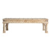 Mesa de centro Vouxell de estilo étnico fabricado en madera de mango en color marrón.