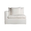 Módulo sofá esquinero agde en color blanco liso de estilo art deco. Fabricado en lino combinado con algodón y espuma. Producto desmontable desenfundable. Compatible con: 35112 35111 35114.