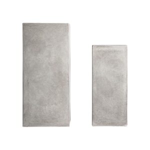 Peana j 2 Loris de estilo industrial fabricado en terracota en color gris.