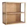Libreria modular bern de estilo colonial fabricado en madera de pino reciclado en color marrón combinado con cristal. Compatible con: 33122.