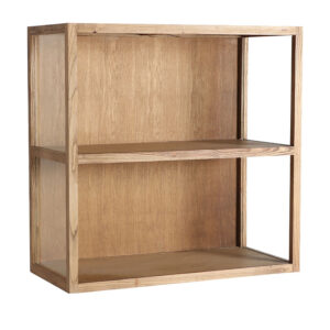 Libreria modular bern de estilo colonial fabricado en madera de pino reciclado en color marrón combinado con cristal. Compatible con: 33122.