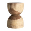 Mesa auxiliar rimini de estilo contemporáneo fabricado en madera suar en color marrón.
