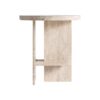 Mesa auxiliar Thiennes de estilo art deco fabricado en travertino en color beige.