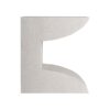 Mesa auxiliar trim de estilo art deco fabricado en cemento en color blanco roto combinado con madera dm.