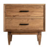 Mesita de noche cotard en color marrón natural de estilo nórdico. Fabricado en madera recuperada.