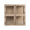 Vitrina modular Masein de estilo colonial fabricado en madera de olmo en color marrón claro.