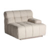Módulo sofá esquinero Winzer de estilo contemporáneo fabricado en madera de pino en color marrón claro combinado con poliéster en color blanco roto. Compatible con: 33220 33223 33224.