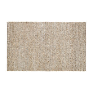 Alfombra Beryl de estilo clásico fabricado en yute en color beige combinado con algodón y fibra natural.