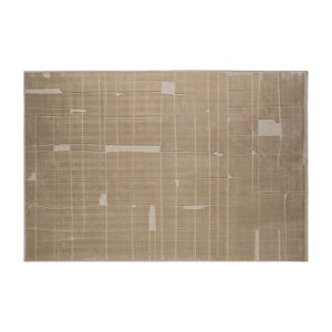 Alfombra ivana de estilo clásico fabricado en viscosa en color beige.